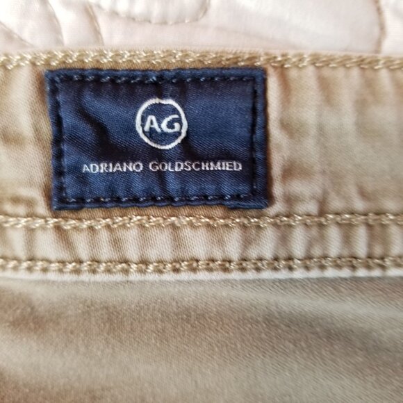 ADRIANO GOLDSCHMIED Weathered 5-Pocket Jeans Tan Size 36x34 ~ 4495 - Picture 5 of 7